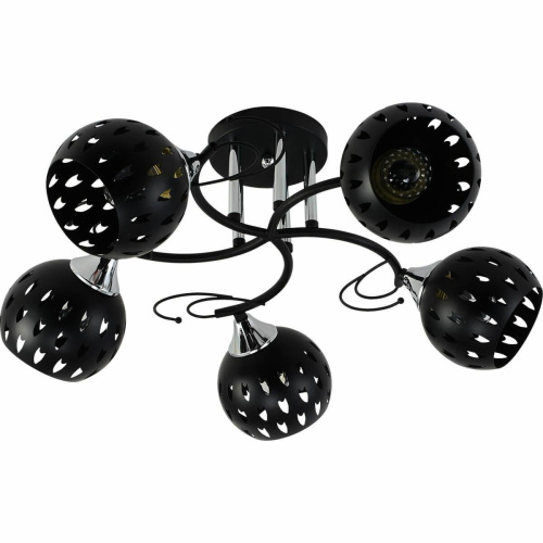 Потолочная люстра Reluce 01314-0.3-05 BK+CR Потолочная люстра Reluce 01314-0.3-05 BK+CR