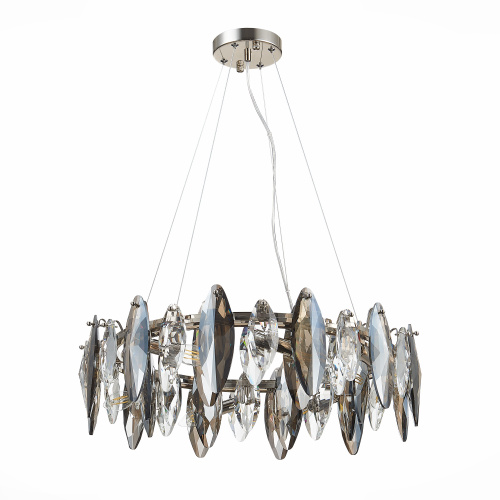 SL1227.103.08 Люстра подвесная ST-Luce Никель/Прозрачный E14 8*40W ANCONA фото 5