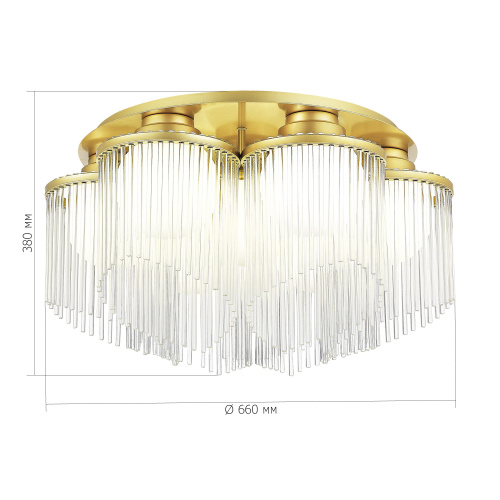 SL1511.202.07 Люстра потолочная ST-Luce Золотистый/Белый E27 7*60W ALLEGRO фото 2