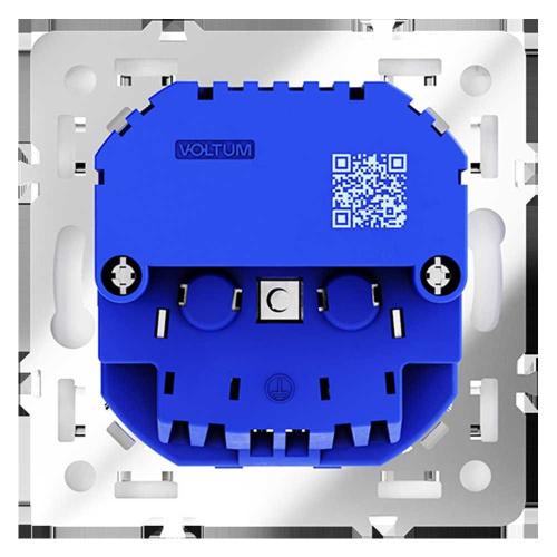 Розетка встраиваемая Voltum S70 с заземлением и защитными шторками, 16А, с USB, A+С, (белый матовый) VLS040502 фото 3