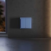 Клавиши для выключателя/переключателя двухклавишного с подсветкой, S70 (деним) Voltum VLS000415