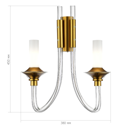 SL1241.201.02 Бра ST-Luce Золотистый/Белый E14 2*40W VETRANO фото 2