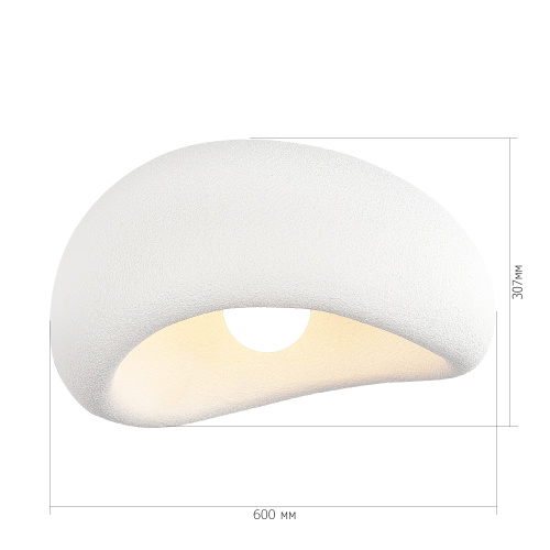 SL1522.512.01 Светильник потолочный ST-Luce белый/белый E27 1*60W WABI SABI фото 2