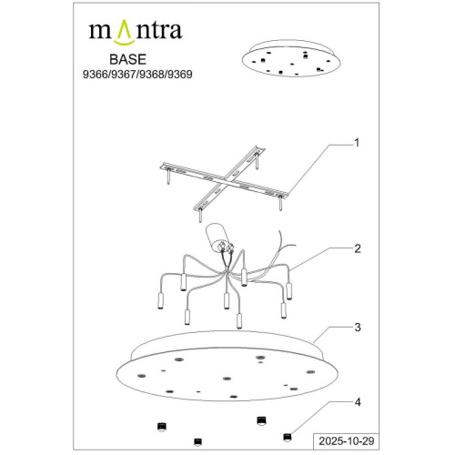 Подвесная люстра Mantra Boomerang 9366+9235 (8L) фото 8