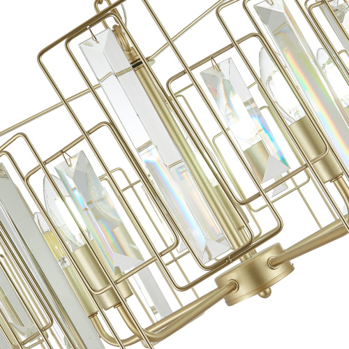 SLE103403-05 Светильник подвесной Шампань/Прозрачный E14 5*40W GIANO фото 4