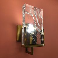 Бра Cloyd MINERAL W1 / выс. 30 см - хрусталь - латунь темная (арт.20098)