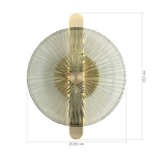 SL6141.321.01 Светильник настенный ST-Luce бронза/зелёный LED 1*11W 4000K WASI фото 2