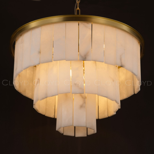 Люстра Cloyd HERCULANUM-B C9 / Ø60 см - алебастр - латунь (арт.11140) фото 2