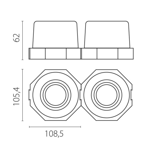 Рамка (светильник) скрытого монтажа лампочек и LED модулей MR16 в натяжной потолок Lightstar Anello 112007 фото 3