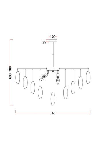 Люстра Freya FR5104PL-08BS фото 2