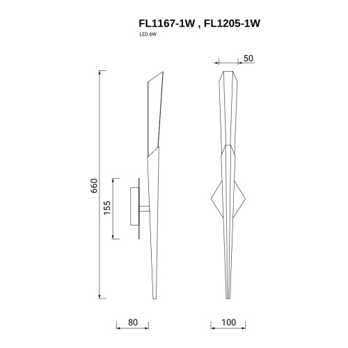 Бра Unico Silver FL1205-1W фото 9 Бра Unico Silver FL1205-1W фото 9
