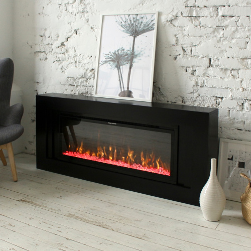 Электрокамин RealFlame Stockholm BLM черный с очагом Saphir 42 фото 6