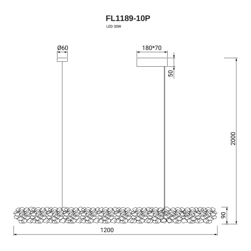 Люстра подвесная Iluminar FL1189-10P фото 2