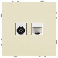 Розетка ЭРА Galaxy 15-3110-02 комбинированная RJ45+TV IP20 слоновая кость Б0070778