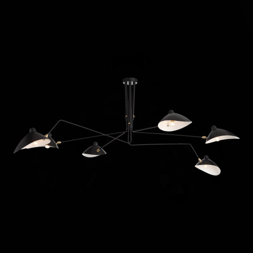 SL305.402.06 Люстра потолочная ST-Luce Черный/Черный, Белый E27 6*60W SPRUZZO фото 10