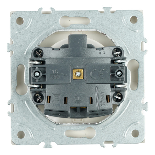 Розетка 1-местная с крышкой с защ. штор, STEKKER, с/з, IP42, 250В, 16А, серия Эмили, RST16-5112-08, кашемир, soft touch фото 7