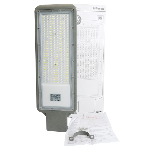 Светодиодный уличный консольный светильник Feron SP3023 120W 5000K 230V, серый фото 12