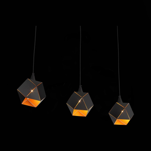 SL258.403.03 Люстра подвесная ST-Luce Черный/Черный, Золото E14 3*40W ENIGMA фото 7