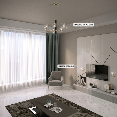 Люстры Crystal Lux MAESTRO SP-PL7 GOLD фото 2