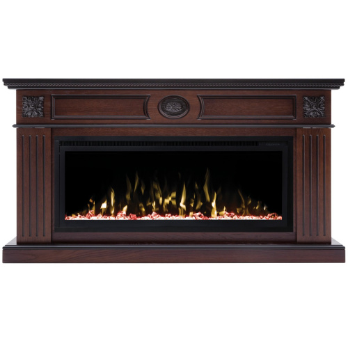 Каминокомплект SIENA/СИЕНА Античный дуб с очагом Электроочаг SAPHIR/САПФИР 42