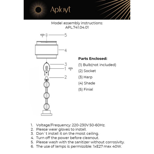 Настольная лампа APL.741.04.01 фото 10