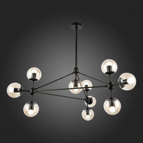 SLE154903-10 Светильник потолочный Черный/Янтарный E27 10*40W LACOTTA фото 9