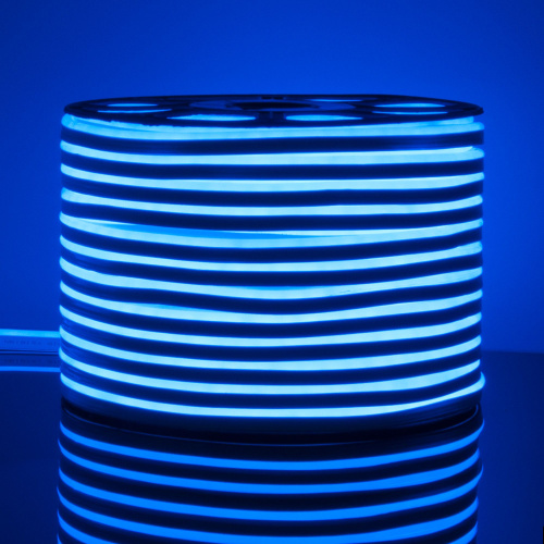 Светодиодный гибкий неон 220 В 9.6 Вт/м 120Led/м 2835 IP67, односторонний, синий, 50 м Гибкий неон 220V 9,6W 120Led 2835 IP67 односторонний синий, 50 м фото 5