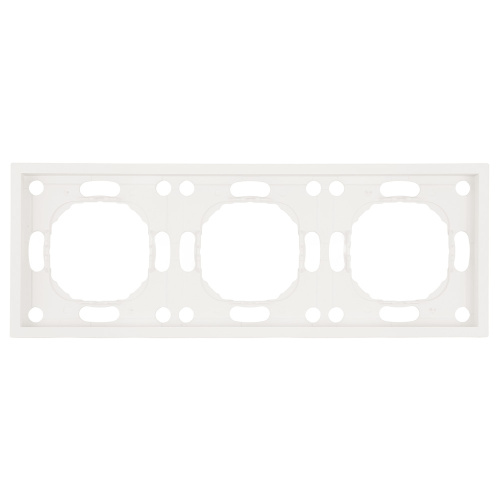 Рамка STEKKER, PFR00-5003-01 3-местная, серия Эмили, белый фарфор, soft touch