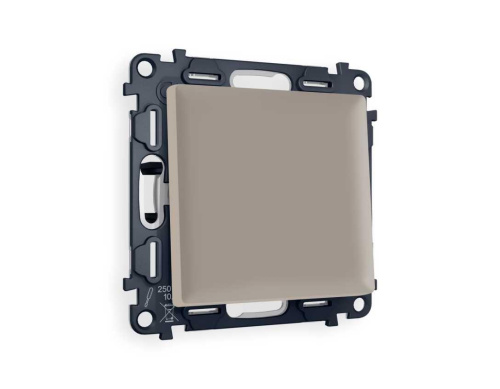Комплект механизма 1-кл перекрестного выключателя AMBRELLA VOLT ALFA Серо-бежевый матовый QUANT (AP3610, VM112) MA361030