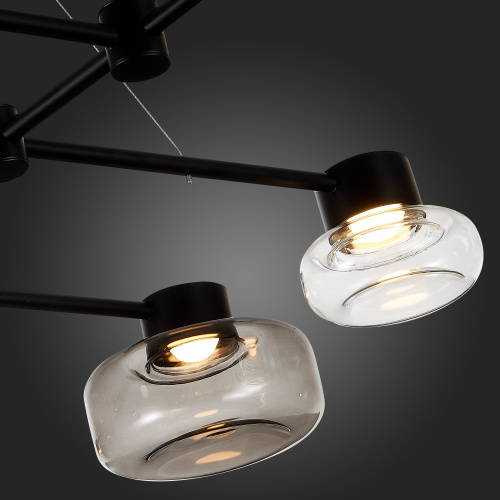 SL6005.403.08 Светильник подвесной ST-Luce Черный/Дымчатый, Прозрачный LED 8*3W 3000K VALLO фото 9