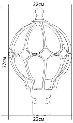 Светильник садово-парковый Feron PL3803  круглый на столб 60W 230V E27, черное золото фото 2