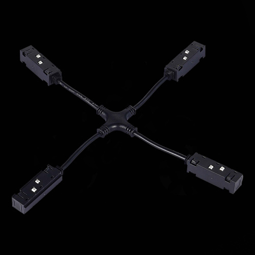 ST006.469.00 Коннектор питания X-образный для магнитного шинопровода ST-Luce Черный SKYLINE 48