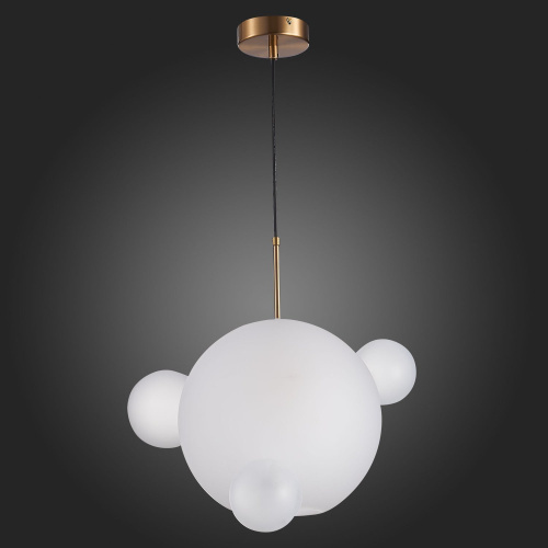 SL1133.503.01 Светильник подвесной ST-Luce Латунь/Белый E27 1*60W BOPONE фото 3