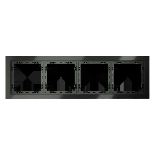 Рамка стеклянная Voltum S70 на 4 поста, (титан, стекло) VLS110406 Рамка стеклянная Voltum S70 на 4 поста, (титан, стекло) VLS110406