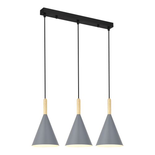 SLE1255-413-03 Светильник подвесной Черный/Серый E27 3*40W ARKET фото 3