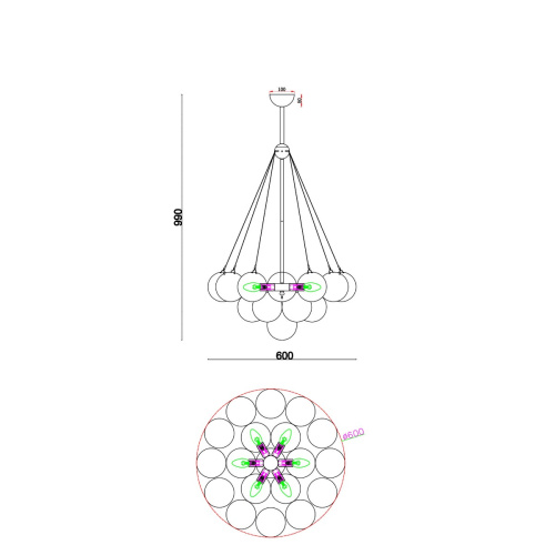 Подвесная люстра Freya Fiesta FR5231PL-06BS фото 6