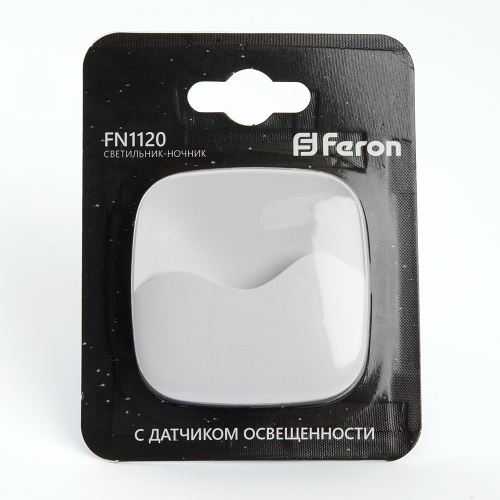 Светильник ночник Feron FN1120 0,5W 230V, белый фото 6
