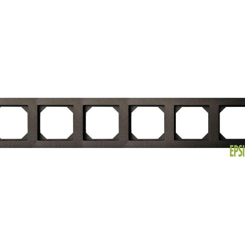 Рамка 6-постовая Liregus Epsilon антрацит 28-1206 Рамка 6-постовая Liregus Epsilon антрацит 28-1206