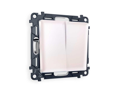 Комплект механизма 2-кл выключателя AMBRELLA VOLT ALFA Жемчуг QUANT (AP2030, VM115) MA203010