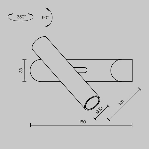 Настенный светильник (бра) Maytoni MOD442WL-L8BS3K фото 2