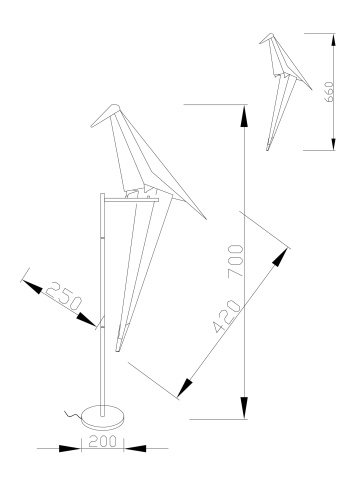 Светодиодная настольная лампа Moderli V3074-1TL origami Birds 1*LED*6W фото 2
