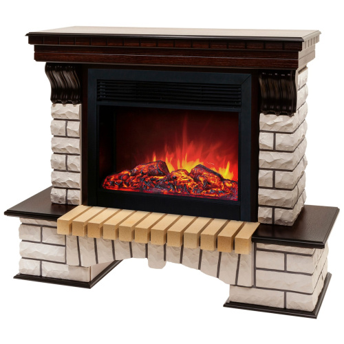 Каминокомплект COUNTRY/БРУКЛИН Античный дуб с очагом Электроочаг MOONBLAZE LUX/МУНБЛЕЙЗ фото 2