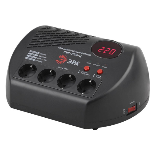 Стабилизатор напряжения ЭРА СНК-2000-Ц Б0031075 Стабилизатор напряжения ЭРА СНК-2000-Ц Б0031075