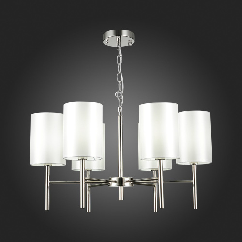 SLE107303-06 Светильник подвесной Никель/Белый E14 6*40W NOIA фото 3