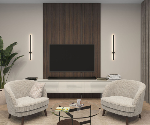 DK5012-BK Бра 800 мм, 3000К, IP20, 7 Вт, черный, алюминий фото 6