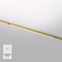 DK5752-SB Светильник для трека SHINE LINEAR со светодиодом, L601*W19*H27, 48V DC, 24W, RA?90, 3000K, IP20, сатинированная латунь, алюминий