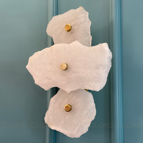 Бра Cloyd KNOSS-A W1 / выс. 35 см - алебастр - латунь (арт.20269) фото 2