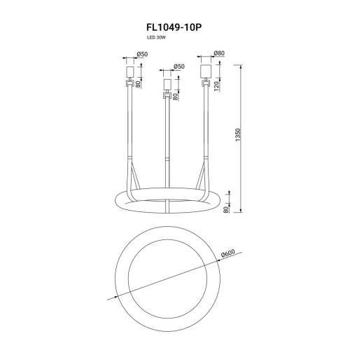 Подвесная люстра Secretum FL1049-10P фото 2 Подвесная люстра Secretum FL1049-10P фото 2