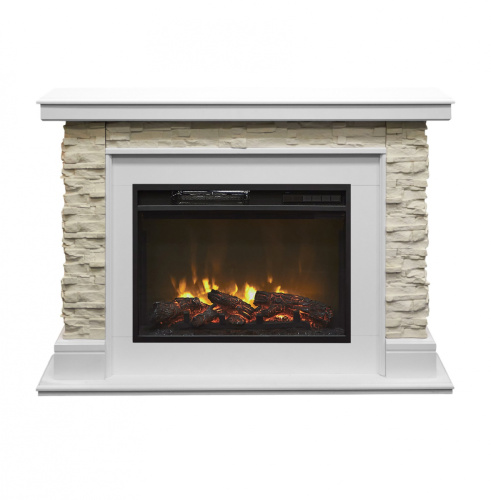 Каминокомплект АРИЗОНА Белый матовый с очагом Электроочаг MAGIC/МЕЙДЖИК 24