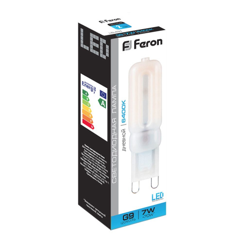 Лампа светодиодная Feron LB-431 G9 7W 230V 6400K фото 2